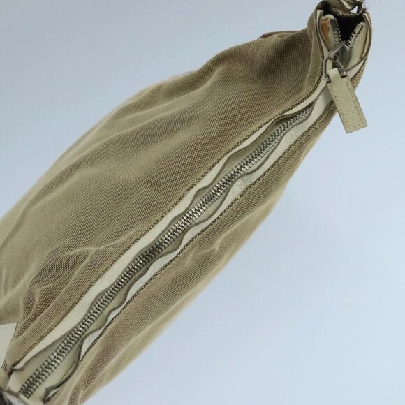 GUCCI Shoulder Bag Canvas Leather Beige White Silver - Picture 6 of 16